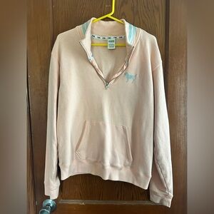 Victoria's Secret Blush Pink Half-Zip Hoodie